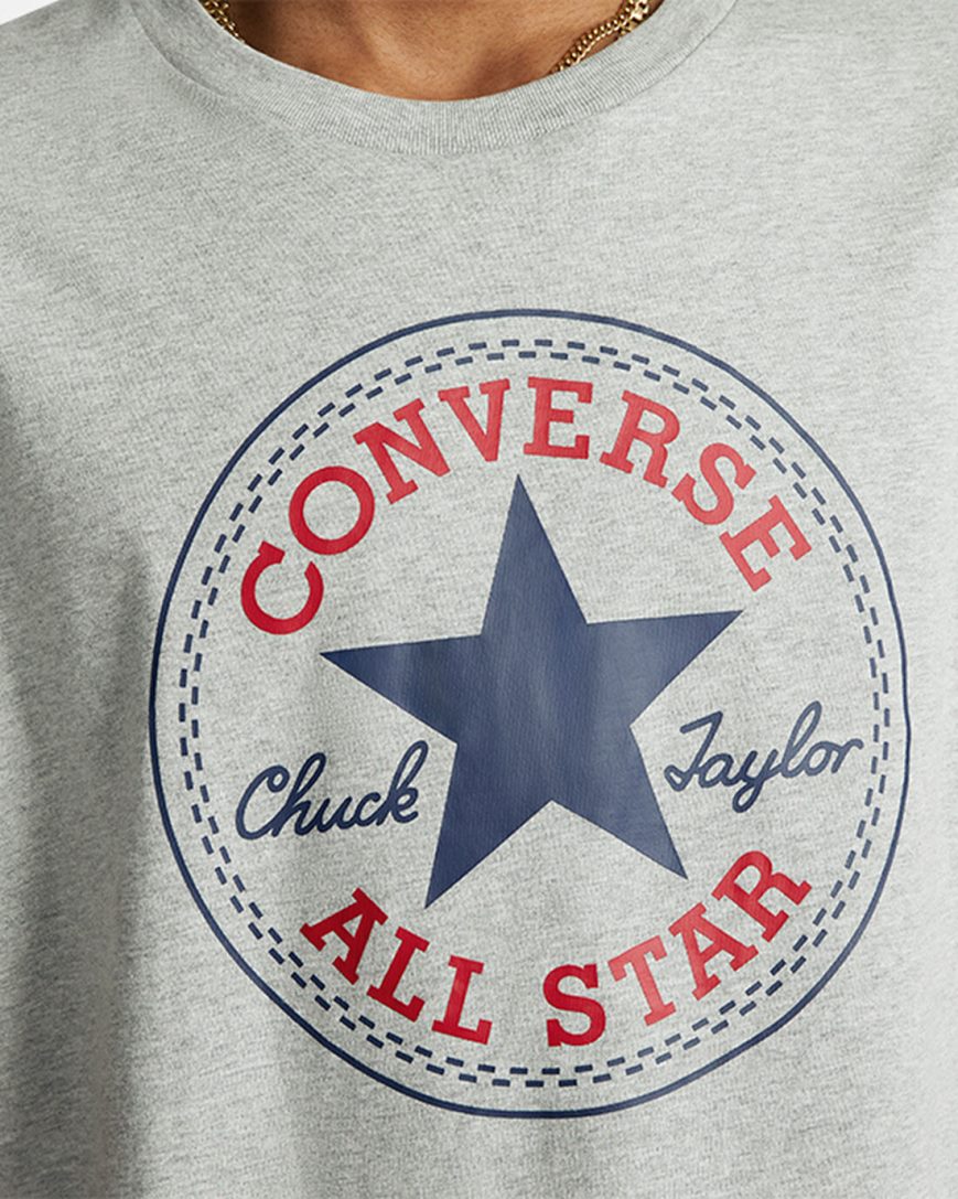 T-Shirts Converse Go-To All Star Patch Standard Fit Damske Siva | SK DGQ11I3